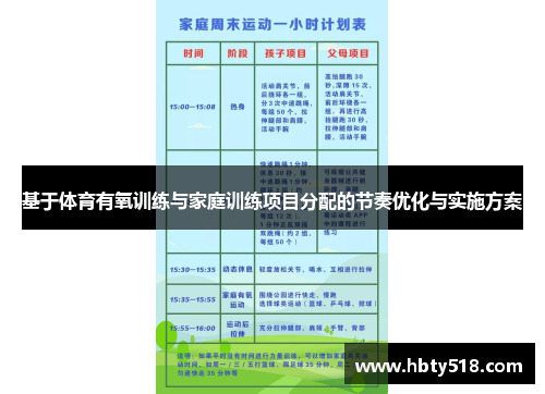 基于体育有氧训练与家庭训练项目分配的节奏优化与实施方案